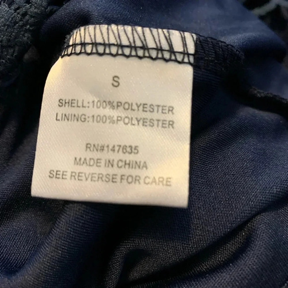 Romeo & Juliet Couture Navy Woven Crochet Dress S - Picture 6 of 7